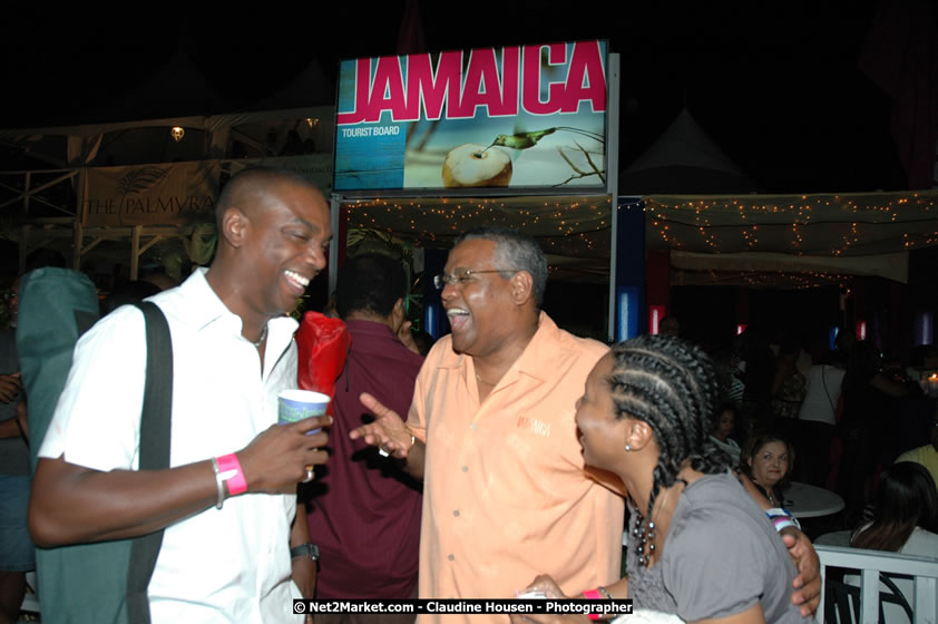 The Hon. Orette Bruce Goldwin, M.P., Prime Minister of Jamaica, Minister of Tourism, Hon. Edmund Bartlett, and Director of Tourism, Basil Smith at the Air Jamaica Jazz and Blues Festival 2008 The Art of Music - Ridday, January 25, 2008 - Air Jamaica Jazz & Blues 2008 The Art of Music venue at the Aqaueduct on Rose Hall Resort & Counrty Club, Montego Bay, St. James, Jamaica W.I. - Thursday, January 24 - Saturday, January 26, 2008 - Photographs by Net2Market.com - Claudine Housen & Barry J. Hough Sr, Photographers - Negril Travel Guide, Negril Jamaica WI - http://www.negriltravelguide.com - info@negriltravelguide.com...!