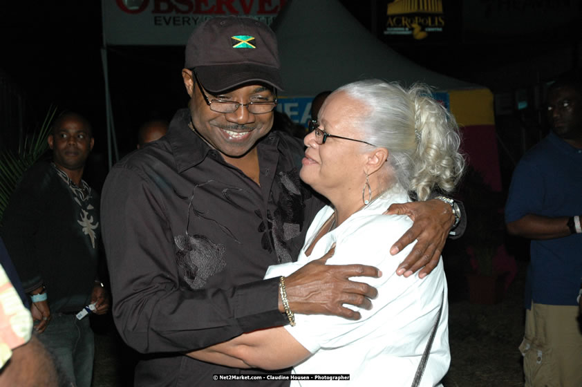 The Hon. Orette Bruce Goldwin, M.P., Prime Minister of Jamaica, Minister of Tourism, Hon. Edmund Bartlett, and Director of Tourism, Basil Smith at the Air Jamaica Jazz and Blues Festival 2008 The Art of Music - Thrusday, January 24, 2008 - Air Jamaica Jazz & Blues 2008 The Art of Music venue at the Aqaueduct on Rose Hall Resort & Counrty Club, Montego Bay, St. James, Jamaica W.I. - Thursday, January 24 - Saturday, January 26, 2008 - Photographs by Net2Market.com - Claudine Housen & Barry J. Hough Sr, Photographers - Negril Travel Guide, Negril Jamaica WI - http://www.negriltravelguide.com - info@negriltravelguide.com...!