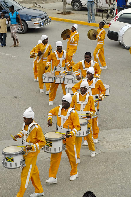 Grand Gala Parade @ Lucea - Portmore Pace Setters Marching Band - Hanover Homecoming Celebrations Photographs - Negril Travel Guide, Negril Jamaica WI - http://www.negriltravelguide.com - info@negriltravelguide.com...!