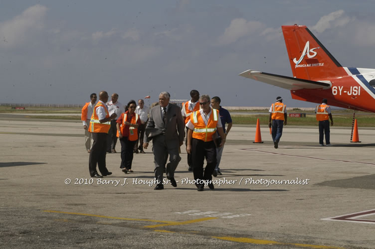 Jamaica Air Shuttle Launch @ MBJ Airports Limited, Wednesday, January 20, 2010, Sangster International Airport, Montego Bay, St. James, Jamaica W.I. - Photographs by Net2Market.com - Barry J. Hough Sr, Photographer/Photojournalist - The Negril Travel Guide - Negril's and Jamaica's Number One Concert Photography Web Site with over 40,000 Jamaican Concert photographs Published -  Negril Travel Guide, Negril Jamaica WI - http://www.negriltravelguide.com - info@negriltravelguide.com...!