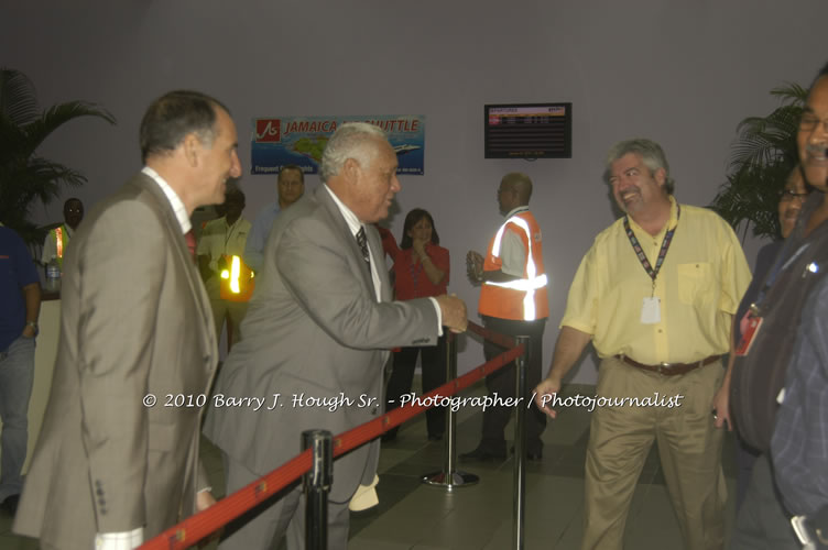 Jamaica Air Shuttle Launch @ MBJ Airports Limited, Wednesday, January 20, 2010, Sangster International Airport, Montego Bay, St. James, Jamaica W.I. - Photographs by Net2Market.com - Barry J. Hough Sr, Photographer/Photojournalist - The Negril Travel Guide - Negril's and Jamaica's Number One Concert Photography Web Site with over 40,000 Jamaican Concert photographs Published -  Negril Travel Guide, Negril Jamaica WI - http://www.negriltravelguide.com - info@negriltravelguide.com...!