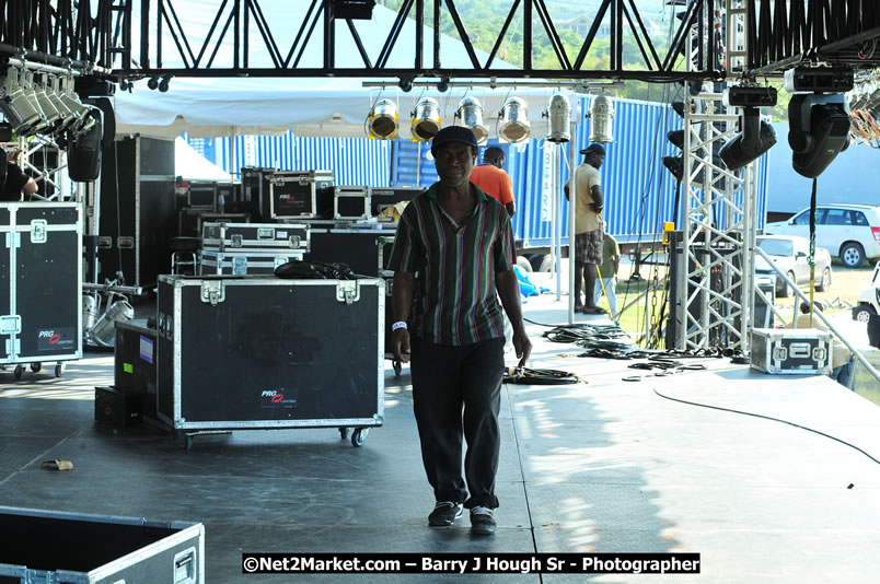 Preparations at the Venue - Jamaica Jazz and Blues Festival 2009, Thursday, January 15, 2009 - Venue at the Aqueduct on Rose Hall Resort &amp; Country Club, Montego Bay, Jamaica - Thursday, January 22 - Saturday, January 24, 2009 - Photographs by Net2Market.com - Barry J. Hough Sr, Photographer/Photojournalist - Negril Travel Guide, Negril Jamaica WI - http://www.negriltravelguide.com - info@negriltravelguide.com...!