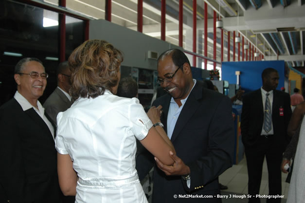 Minister of Tourism, Hon. Edmund Bartlett - Director of Tourism, Basil Smith, and Mayor of Montego Bay, Councilor Charles Sinclair Launch of Winter Tourism Season at Sangster International Airport, Saturday, December 15, 2007 - Sangster International Airport - MBJ Airports Limited, Montego Bay, Jamaica W.I. - Photographs by Net2Market.com - Barry J. Hough Sr, Photographer - Negril Travel Guide, Negril Jamaica WI - http://www.negriltravelguide.com - info@negriltravelguide.com...!