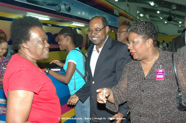 Minister of Tourism, Hon. Edmund Bartlett - Director of Tourism, Basil Smith, and Mayor of Montego Bay, Councilor Charles Sinclair Launch of Winter Tourism Season at Sangster International Airport, Saturday, December 15, 2007 - Sangster International Airport - MBJ Airports Limited, Montego Bay, Jamaica W.I. - Photographs by Net2Market.com - Barry J. Hough Sr, Photographer - Negril Travel Guide, Negril Jamaica WI - http://www.negriltravelguide.com - info@negriltravelguide.com...!