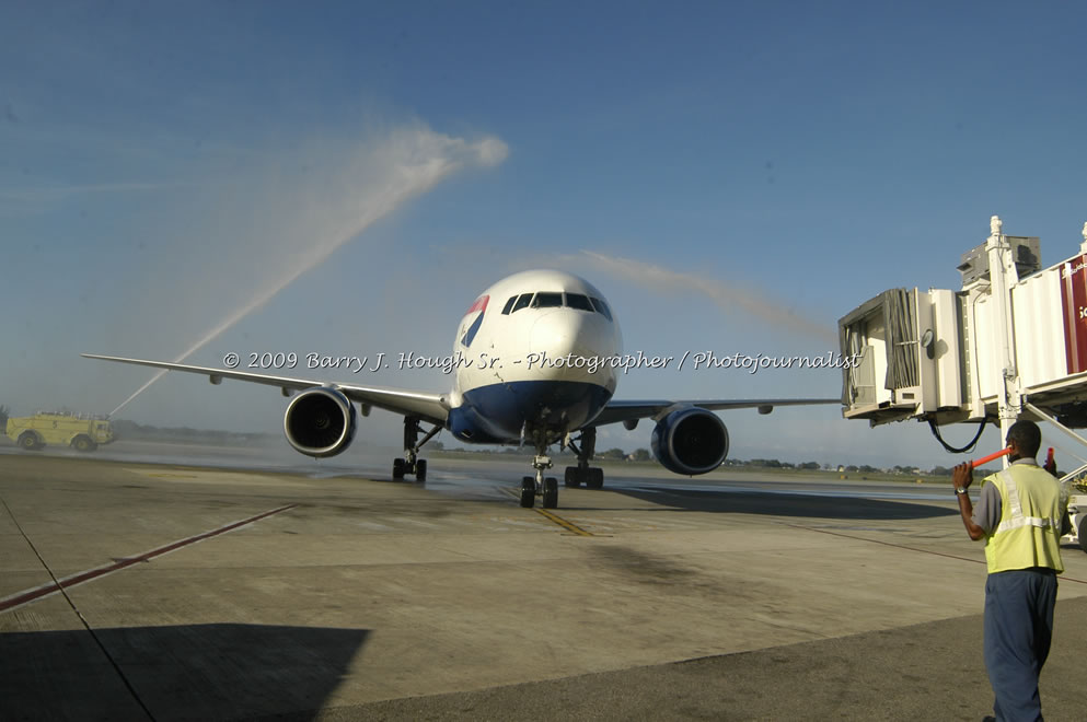  British Airways Inaugurates New Scheduled Service from London Gatwick Airport to Sangster International Airport, Montego Bay, Jamaica, Thursday, October 29, 2009 - Photographs by Barry J. Hough Sr. Photojournalist/Photograper - Photographs taken with a Nikon D70, D100, or D300 - Negril Travel Guide, Negril Jamaica WI - http://www.negriltravelguide.com - info@negriltravelguide.com...!