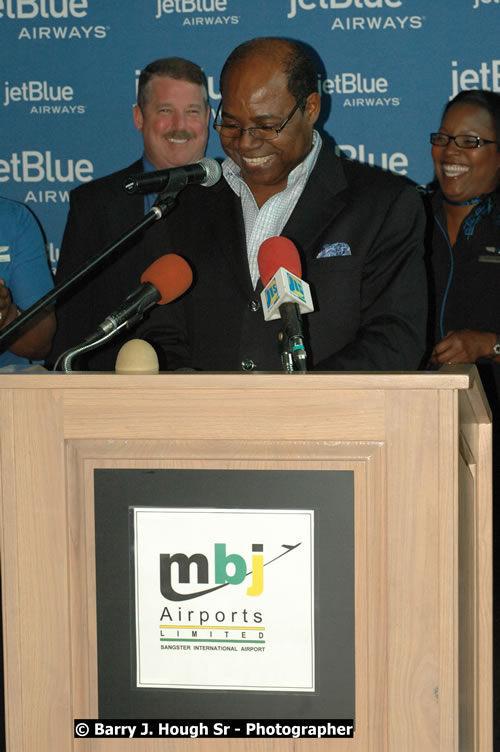 JetBue Airways' Inaugural Air Service between Sangster International Airport, Montego Bay and John F. Kennedy Airport, New York at MBJ Airports Sangster International Airport, Montego Bay, St. James, Jamaica - Thursday, May 21, 2009 - Photographs by Net2Market.com - Barry J. Hough Sr, Photographer/Photojournalist - Negril Travel Guide, Negril Jamaica WI - http://www.negriltravelguide.com - info@negriltravelguide.com...!