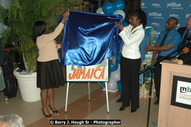 JetBue Airways' Inaugural Air Service between Sangster International Airport, Montego Bay and John F. Kennedy Airport, New York at MBJ Airports Sangster International Airport, Montego Bay, St. James, Jamaica - Thursday, May 21, 2009 - Photographs by Net2Market.com - Barry J. Hough Sr, Photographer/Photojournalist - Negril Travel Guide, Negril Jamaica WI - http://www.negriltravelguide.com - info@negriltravelguide.com...!