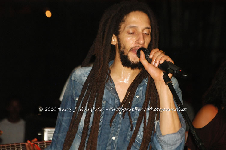 Julian Marley - Grammy Nominee & Son of the Legend Bob Marley - Live in Concert - Also featuring Ras Noble, Power Drill, Iron Head, & Robin Banks - Backing Band Roots Warrior, plus DJ Gemini @ One Love Reggae Concerts Series 09/10 @ Negril Escape Resort & Spa, February 2, 2010, One Love Drive, West End, Negril, Westmoreland, Jamaica W.I. - Photographs by Net2Market.com - Barry J. Hough Sr, Photographer/Photojournalist - The Negril Travel Guide - Negril's and Jamaica's Number One Concert Photography Web Site with over 40,000 Jamaican Concert photographs Published -  Negril Travel Guide, Negril Jamaica WI - http://www.negriltravelguide.com - info@negriltravelguide.com...!