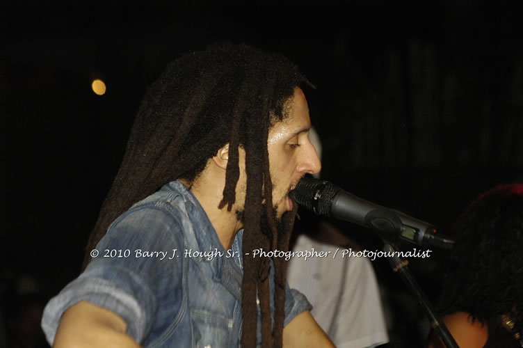 Julian Marley - Grammy Nominee & Son of the Legend Bob Marley - Live in Concert - Also featuring Ras Noble, Power Drill, Iron Head, & Robin Banks - Backing Band Roots Warrior, plus DJ Gemini @ One Love Reggae Concerts Series 09/10 @ Negril Escape Resort & Spa, February 2, 2010, One Love Drive, West End, Negril, Westmoreland, Jamaica W.I. - Photographs by Net2Market.com - Barry J. Hough Sr, Photographer/Photojournalist - The Negril Travel Guide - Negril's and Jamaica's Number One Concert Photography Web Site with over 40,000 Jamaican Concert photographs Published -  Negril Travel Guide, Negril Jamaica WI - http://www.negriltravelguide.com - info@negriltravelguide.com...!