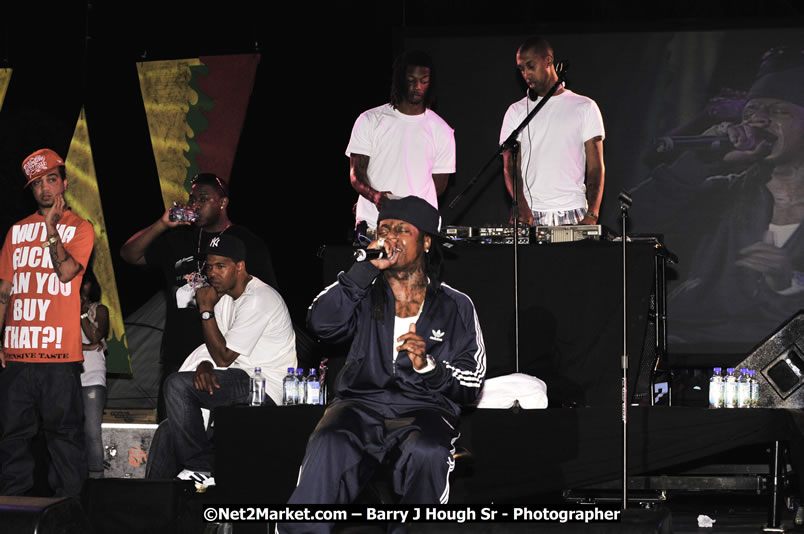 Lil Wayne @ Red Stripe Reggae Sumfest 2008 International Night 2, Catherine Hall, Montego Bay - Saturday, July 19, 2008 - Reggae Sumfest 2008 July 13 - July 19, 2008 - Photographs by Net2Market.com - Barry J. Hough Sr. Photojournalist/Photograper - Photographs taken with a Nikon D300 - Negril Travel Guide, Negril Jamaica WI - http://www.negriltravelguide.com - info@negriltravelguide.com...!