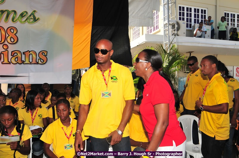 The City of Montego Bay Welcomes Our 2008 Olympians - Western Motorcade - Civic Ceremony - A Salute To Our Beijing Heros - Sam Sharpe Square, Montego Bay, Jamaica - Tuesday, October 7, 2008 - Photographs by Net2Market.com - Barry J. Hough Sr. Photojournalist/Photograper - Photographs taken with a Nikon D300 - Negril Travel Guide, Negril Jamaica WI - http://www.negriltravelguide.com - info@negriltravelguide.com...!