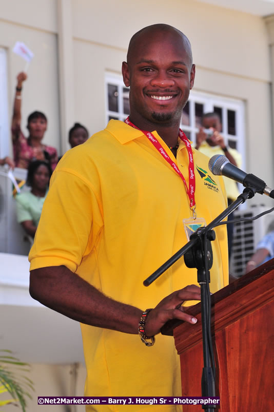 The City of Montego Bay Welcomes Our 2008 Olympians - Western Motorcade - Civic Ceremony - A Salute To Our Beijing Heros - Sam Sharpe Square, Montego Bay, Jamaica - Tuesday, October 7, 2008 - Photographs by Net2Market.com - Barry J. Hough Sr. Photojournalist/Photograper - Photographs taken with a Nikon D300 - Negril Travel Guide, Negril Jamaica WI - http://www.negriltravelguide.com - info@negriltravelguide.com...!