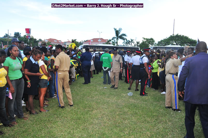 The City of Montego Bay Welcomes Our 2008 Olympians - Western Motorcade - Civic Ceremony - A Salute To Our Beijing Heros - Sam Sharpe Square, Montego Bay, Jamaica - Tuesday, October 7, 2008 - Photographs by Net2Market.com - Barry J. Hough Sr. Photojournalist/Photograper - Photographs taken with a Nikon D300 - Negril Travel Guide, Negril Jamaica WI - http://www.negriltravelguide.com - info@negriltravelguide.com...!