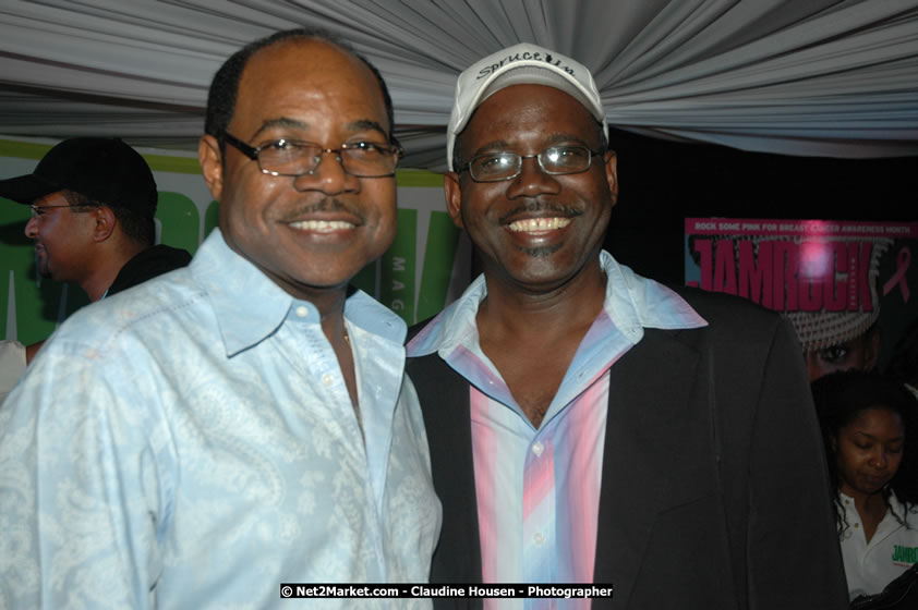 Minister of Tourism, Hon. Edmund Bartlett, and Director of Tourism, Basil Smith at the Air Jamaica Jazz and Blues Festival 2008 The Art of Music - Saturday, January 26, 2008 - Air Jamaica Jazz & Blues 2008 The Art of Music venue at the Aqaueduct on Rose Hall Resort & Counrty Club, Montego Bay, St. James, Jamaica W.I. - Thursday, January 24 - Saturday, January 26, 2008 - Photographs by Net2Market.com - Claudine Housen & Barry J. Hough Sr, Photographers - Negril Travel Guide, Negril Jamaica WI - http://www.negriltravelguide.com - info@negriltravelguide.com...!