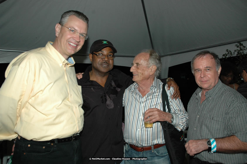 The Hon. Orette Bruce Goldwin, M.P., Prime Minister of Jamaica, Minister of Tourism, Hon. Edmund Bartlett, and Director of Tourism, Basil Smith at the Air Jamaica Jazz and Blues Festival 2008 The Art of Music - Thrusday, January 24, 2008 - Air Jamaica Jazz & Blues 2008 The Art of Music venue at the Aqaueduct on Rose Hall Resort & Counrty Club, Montego Bay, St. James, Jamaica W.I. - Thursday, January 24 - Saturday, January 26, 2008 - Photographs by Net2Market.com - Claudine Housen & Barry J. Hough Sr, Photographers - Negril Travel Guide, Negril Jamaica WI - http://www.negriltravelguide.com - info@negriltravelguide.com...!