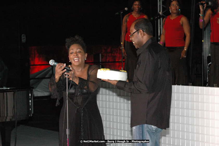 The Hon. Orette Bruce Goldwin, M.P., Prime Minister of Jamaica, Minister of Tourism, Hon. Edmund Bartlett, and Director of Tourism, Basil Smith at the Air Jamaica Jazz and Blues Festival 2008 The Art of Music - Thrusday, January 24, 2008 - Air Jamaica Jazz & Blues 2008 The Art of Music venue at the Aqaueduct on Rose Hall Resort & Counrty Club, Montego Bay, St. James, Jamaica W.I. - Thursday, January 24 - Saturday, January 26, 2008 - Photographs by Net2Market.com - Claudine Housen & Barry J. Hough Sr, Photographers - Negril Travel Guide, Negril Jamaica WI - http://www.negriltravelguide.com - info@negriltravelguide.com...!