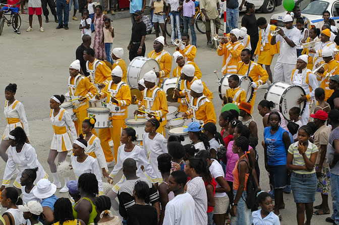 Grand Gala Parade @ Lucea - Portmore Pace Setters Marching Band - Hanover Homecoming Celebrations Photographs - Negril Travel Guide, Negril Jamaica WI - http://www.negriltravelguide.com - info@negriltravelguide.com...!