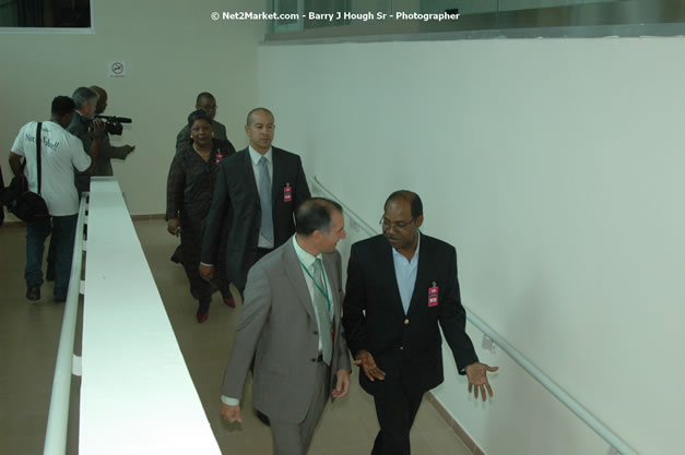 Minister of Tourism, Hon. Edmund Bartlett - Director of Tourism, Basil Smith, and Mayor of Montego Bay, Councillor Charles Sinclair Launch of Winter Tourism Season at Sangster International Airport, Saturday, December 15, 2007 - Sangster International Airport - MBJ Airports Limited, Montego Bay, Jamaica W.I. - Photographs by Net2Market.com - Barry J. Hough Sr, Photographer - Negril Travel Guide, Negril Jamaica WI - http://www.negriltravelguide.com - info@negriltravelguide.com...!