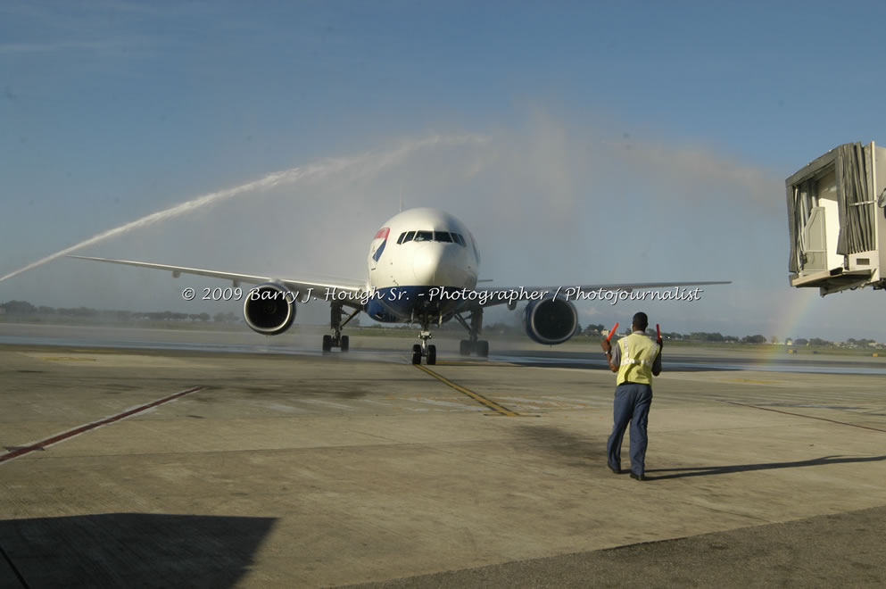  British Airways Inaugurates New Scheduled Service from London Gatwick Airport to Sangster International Airport, Montego Bay, Jamaica, Thursday, October 29, 2009 - Photographs by Barry J. Hough Sr. Photojournalist/Photograper - Photographs taken with a Nikon D70, D100, or D300 - Negril Travel Guide, Negril Jamaica WI - http://www.negriltravelguide.com - info@negriltravelguide.com...!