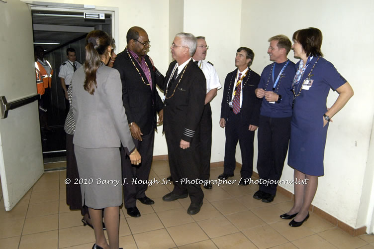 US Airways Inaugurtes New Service from Phoenix Sky Harbor International Airport to Sangster International Airport, Friday, December 18, 2009, Sangster International Airport, Montego Bay, St. James, Jamaica W.I. - Photographs by Net2Market.com - Barry J. Hough Sr, Photographer/Photojournalist - The Negril Travel Guide - Negril's and Jamaica's Number One Concert Photography Web Site with over 40,000 Jamaican Concert photographs Published -  Negril Travel Guide, Negril Jamaica WI - http://www.negriltravelguide.com - info@negriltravelguide.com...!