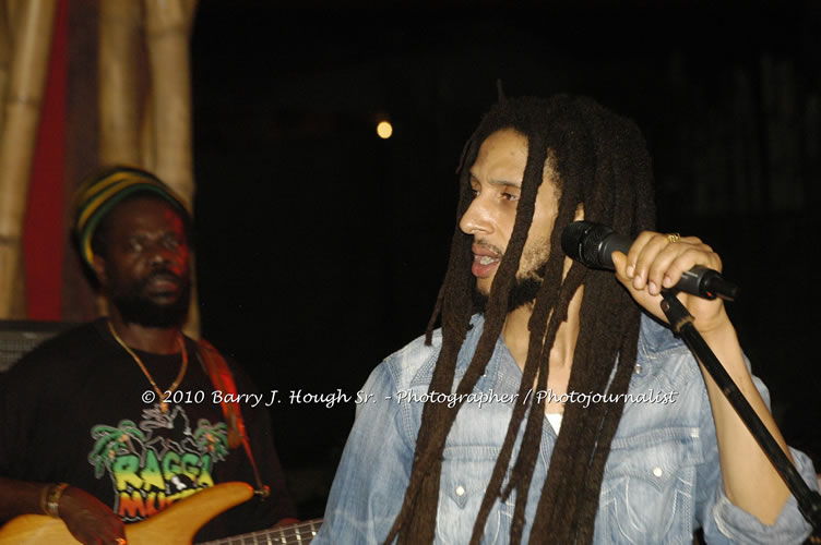 Julian Marley - Grammy Nominee & Son of the Legend Bob Marley - Live in Concert - Also featuring Ras Noble, Power Drill, Iron Head, & Robin Banks - Backing Band Roots Warrior, plus DJ Gemini @ One Love Reggae Concerts Series 09/10 @ Negril Escape Resort & Spa, February 2, 2010, One Love Drive, West End, Negril, Westmoreland, Jamaica W.I. - Photographs by Net2Market.com - Barry J. Hough Sr, Photographer/Photojournalist - The Negril Travel Guide - Negril's and Jamaica's Number One Concert Photography Web Site with over 40,000 Jamaican Concert photographs Published -  Negril Travel Guide, Negril Jamaica WI - http://www.negriltravelguide.com - info@negriltravelguide.com...!