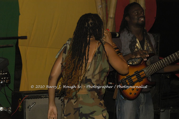 Queen Ifrica - Live In Concert - One Love Reggae Concert Series 09/10 @ Negril Escape Resort and Spa, January 5, 2010, One Love Drive, West End, Negril, Westmoreland, Jamaica W.I. - Photographs by Net2Market.com - Barry J. Hough Sr, Photographer/Photojournalist - Negril Travel Guide, Negril Jamaica WI - http://www.negriltravelguide.com - info@negriltravelguide.com...!