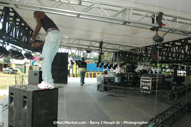 Venue Under Construction - Wednesday, July 18, 2007 - Red Stripe Reggae Sumfest at Catherine Hall, Montego Bay, St Jamaica, Jamaica W.I. - Negril Travel Guide.com, Negril Jamaica WI - http://www.negriltravelguide.com - info@negriltravelguide.com...!