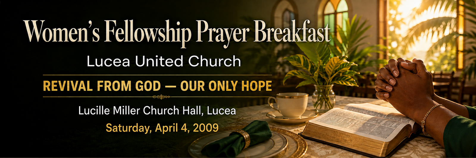 Women’s Fellowship Prayer Breakfast — Saturday, April 4, 2009 — Lucea, Jamaica